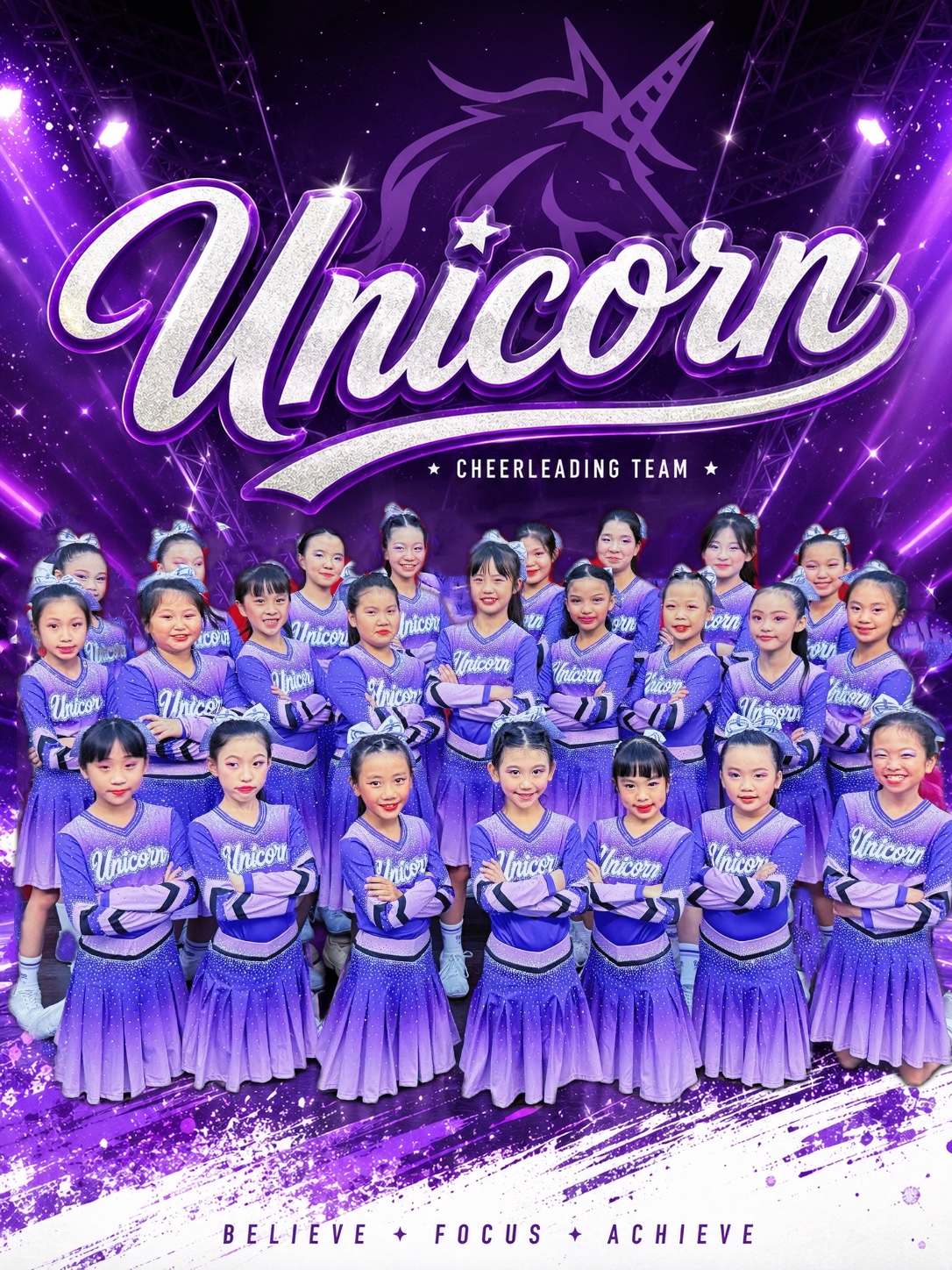一群不怕辛苦的小小追梦者Unicorn队伍🦄 💜📣

在怡保，有这样一群来自圣母玛利亚的小学生。

星期一到星期五，他们和其他孩子一样，每天背着书包来到学校上课。星期六、日回到学校训练。
即使一个星期七天，天天都待在学校，他们也从来没有因为辛苦而轻易放弃。

无数次的重复动作、体能训练、跳跃、托举、翻腾，以及一次又一次的编排练习，只为了让站上比赛场地的那几分钟，能够做到最好。

他们知道，成绩从来不是凭运气得来的。

每一次训练流下的汗水、每一次跌倒后重新站起来、每一次因为动作不够整齐而重新开始，都是他们一步一步走向舞台的过程。

而他们也用成绩证明了自己的坚持。 Senior team Unicorn🦄

🏆 2025年 Pee Wee Large Level 0 — 第二名 🏆 2026年 Pee Wee Large Level 1 — 第二名

从 Level 0 到 Level 1，他们不只是参加了比赛，更是在不断挑战自己、突破自己。

对于这些小小的啦啦队员来说，第二名不是终点，而是他们努力过、坚持过、一起拼搏过的证明。

他们或许还是一群小学生，但站在赛场上的那一刻，他们拥有着属于冠军队伍般的坚持与勇气。

不怕辛苦、不怕累。
 因为热爱，所以坚持。
 因为团队，所以一起努力。
 为了梦想，他们愿意一次又一次回到训练场。 💜

这就是属于怡保圣母玛利亚华小啦啦队员的故事。
汗水不会白流，努力终会被看见。 📣✨